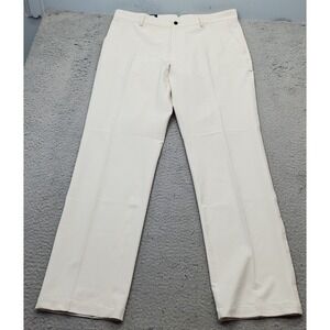 Dunning Golf Pants Mens 36x32 Tan Stretch Performance Flat Front Straight Leg